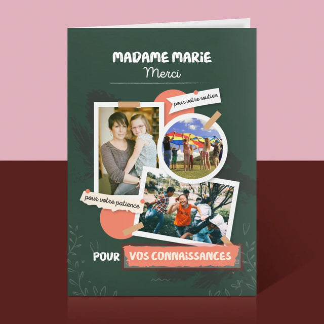 Le Collage Photo: Merci Pour Vos Connaissances - Carte De Vœux