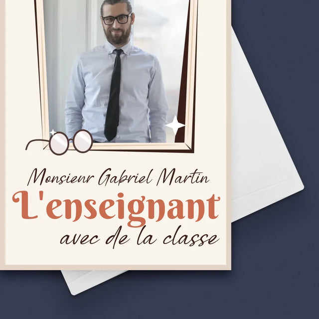 La Photo Et Un Texte: L'Enseignant Avec De La Classe - Carte De Vœux