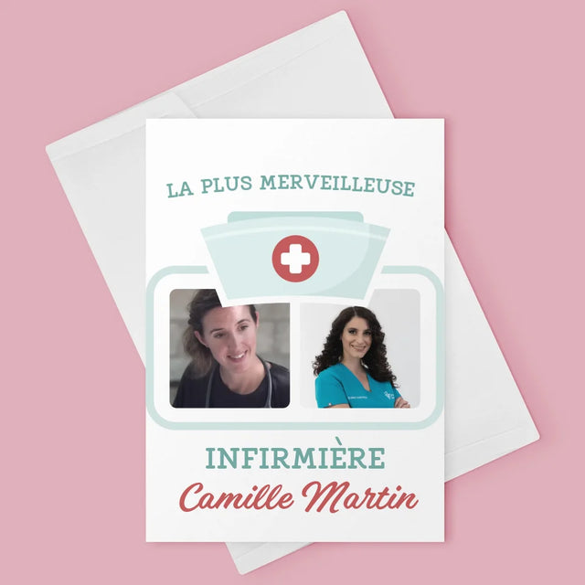 Le Collage Photo: La Plus Merveilleuse Infirmière - Carte De Vœux