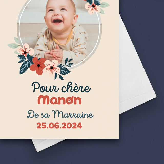 La Photo Et Un Texte: Pour L'Enfant Des Parrains Et Marraines - Carte De Vœux