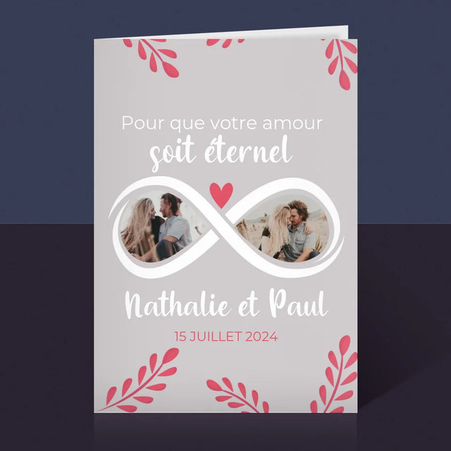 Le Collage Photo: Pour Que Votre Amour Soit Éternel - Carte De Vœux