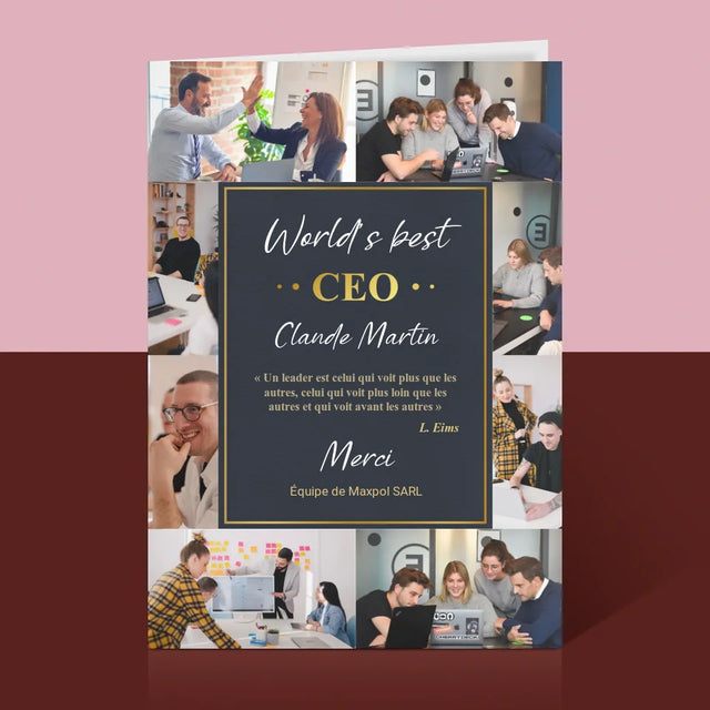 Le Collage Photo: World’S Best Ceo - Carte De Vœux