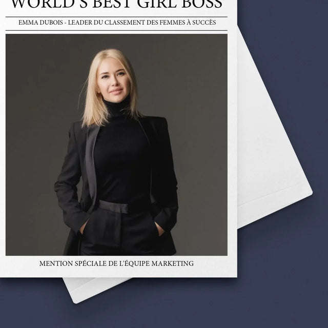 La Couverture De Magazine: World’S Best Girl Boss - Carte De Vœux