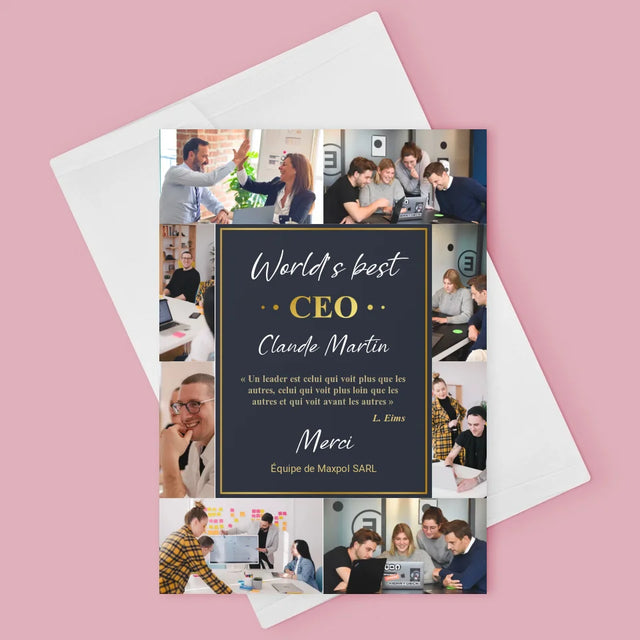 Le Collage Photo: World’S Best Ceo - Carte De Vœux