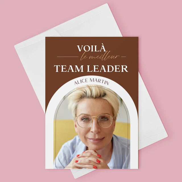 La Photo Et Un Texte: Le Meilleur Team Leader - Carte De Vœux