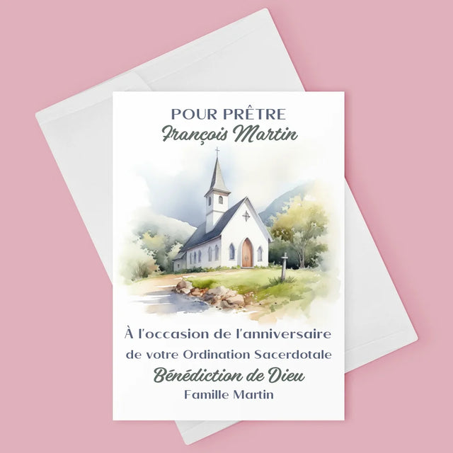 Le Prénom Et Un Texte: Anniversaire De L'Ordination Sacerdotale - Carte De Vœux