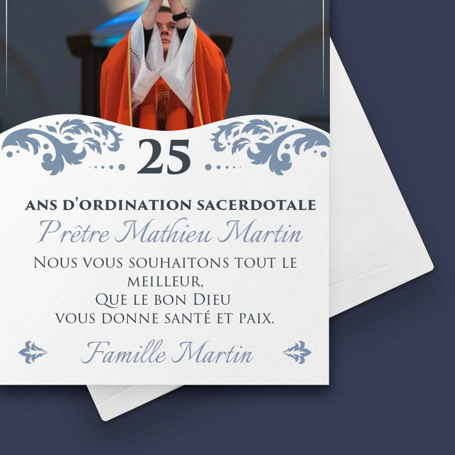 La Photo Et Un Texte: Jubilé De L'Ordination Sacerdotale - Carte De Vœux