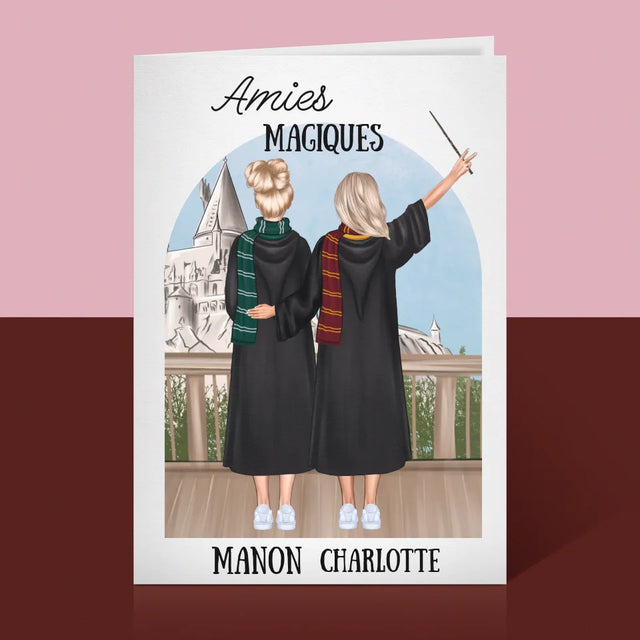 La Création Du Personnage: Amies Magiques - Carte De Vœux