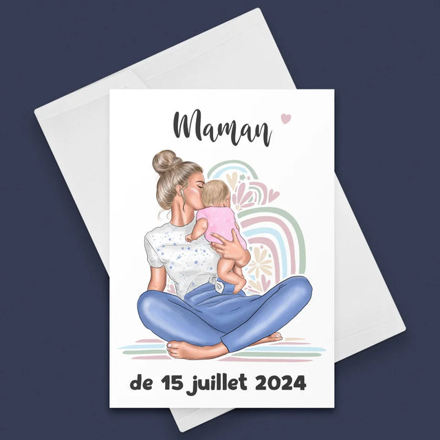 La Création Du Personnage: Jeune Maman - Carte De Vœux
