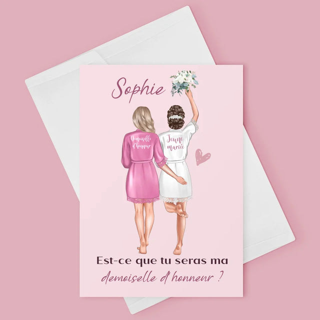 La Création Du Personnage: Est-Ce Que Tu Seras Ma Demoiselle D'Honneur - Carte De Vœux