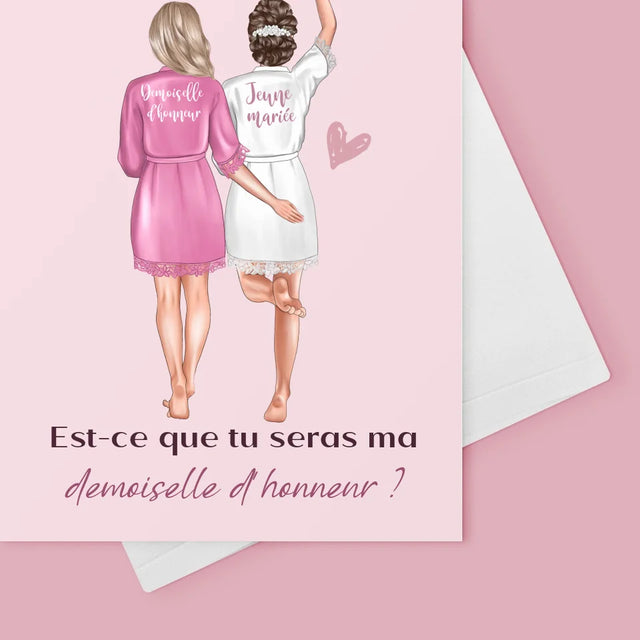 La Création Du Personnage: Est-Ce Que Tu Seras Ma Demoiselle D'Honneur - Carte De Vœux