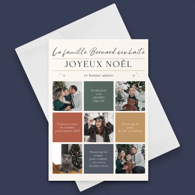 Le Collage Photo: Joyeux Noël, Souhaits - Carte De Vœux