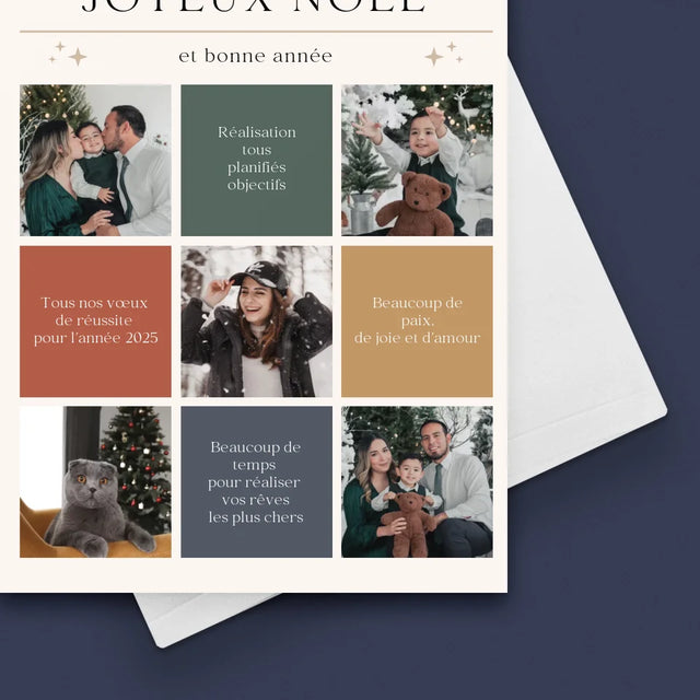 Le Collage Photo: Joyeux Noël, Souhaits - Carte De Vœux