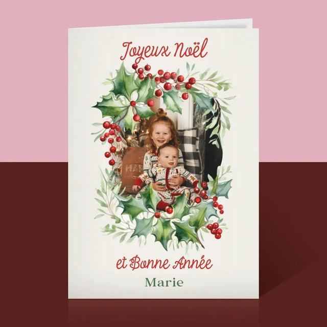 Le Collage Photo : Sapin, Boules - Carte De Vœux