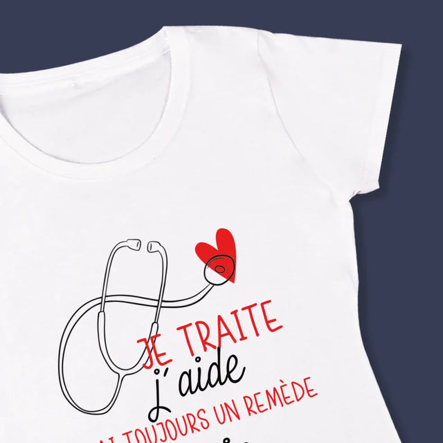 Le Prénom Et Un Texte: Je Traite, J'Aide - T-Shirt Pour Femmes