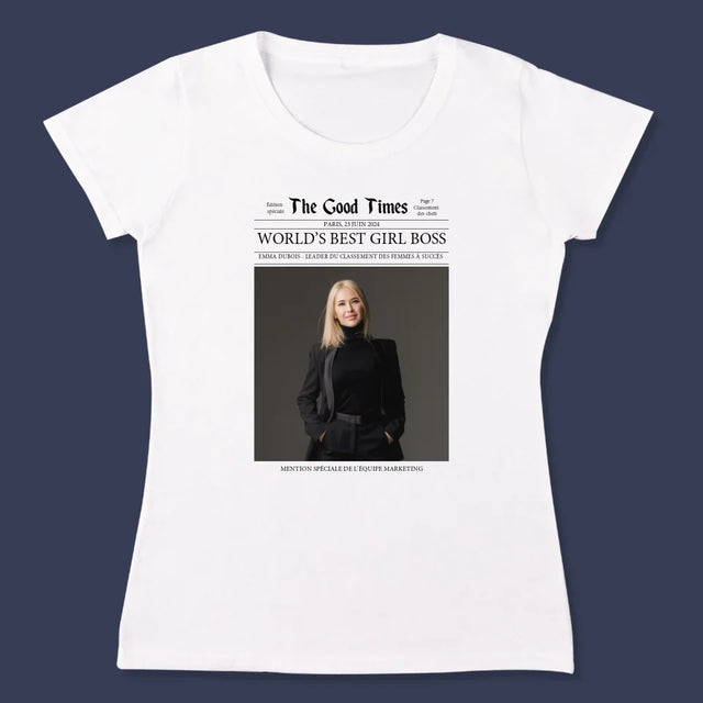 La Couverture De Magazine: World’S Best Girl Boss - T-Shirt Pour Femmes