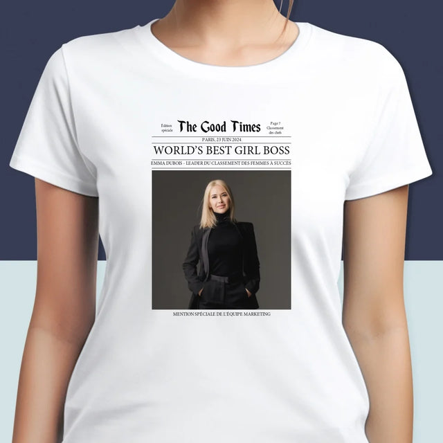 La Couverture De Magazine: World’S Best Girl Boss - T-Shirt Pour Femmes