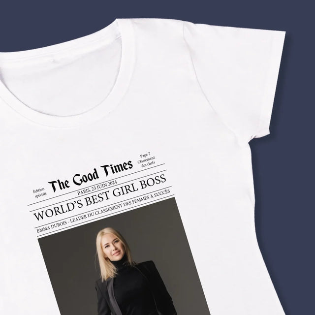 La Couverture De Magazine: World’S Best Girl Boss - T-Shirt Pour Femmes