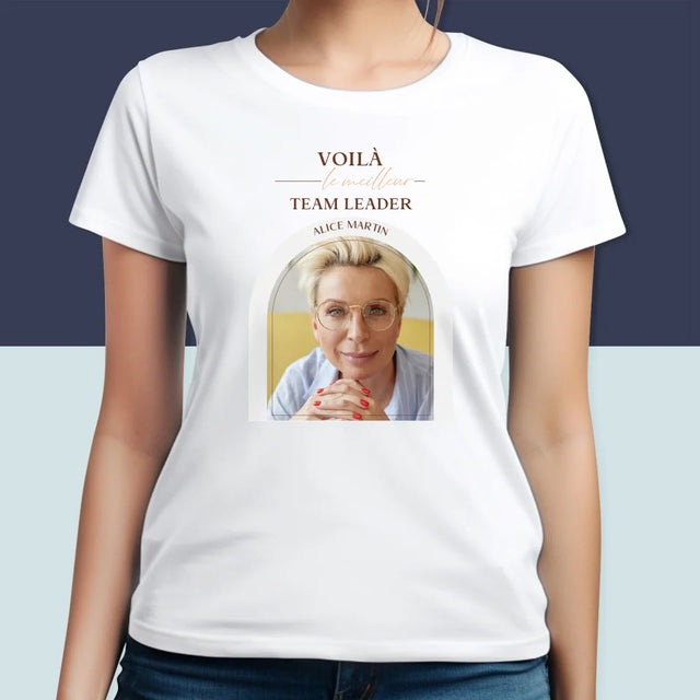 La Photo Et Un Texte: Le Meilleur Team Leader - T-Shirt Pour Femmes