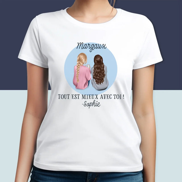 La Création Du Personnage: Les Amies - T-Shirt Pour Femmes