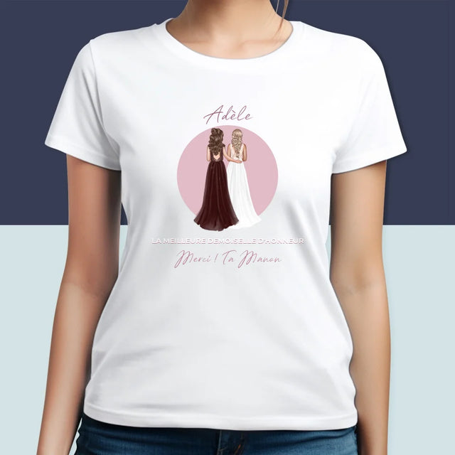 La Création Du Personnage: La Meilleure Demoiselle D'Honneur - T-Shirt Pour Femmes