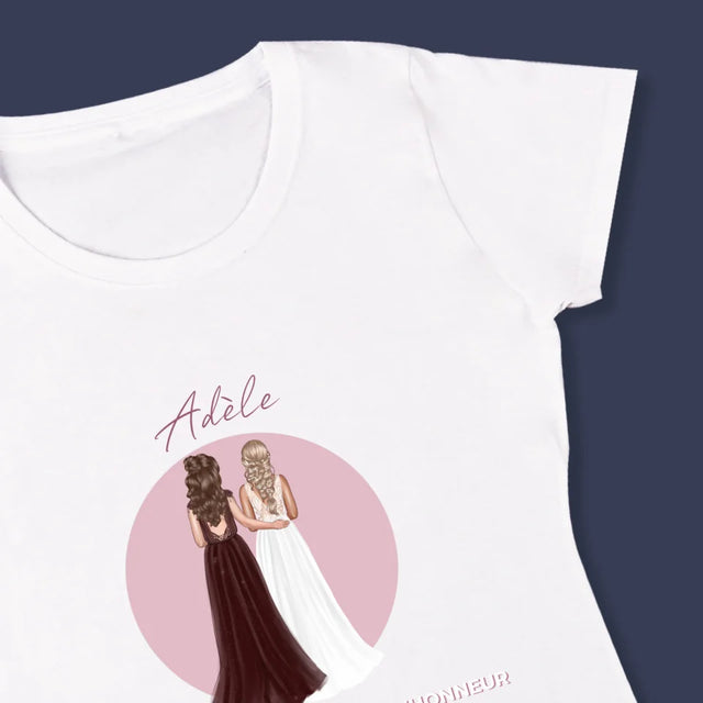 La Création Du Personnage: La Meilleure Demoiselle D'Honneur - T-Shirt Pour Femmes