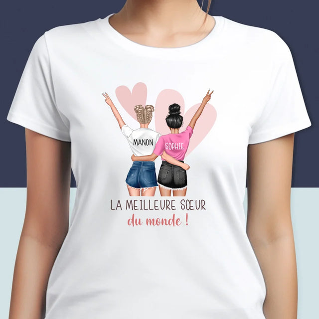 La Création Du Personnage: La Meilleure Sœur Du Monde - T-Shirt Pour Femmes