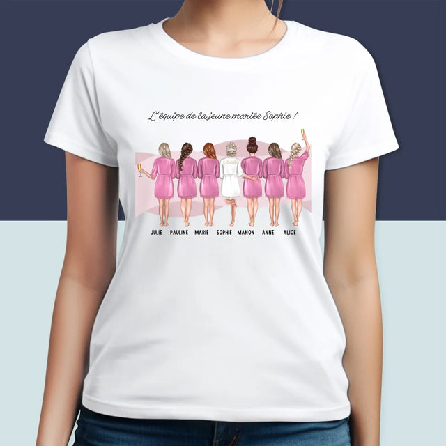 La Création Du Personnage: L'Équipe De La Jeune Mariée  - T-Shirt Pour Femmes