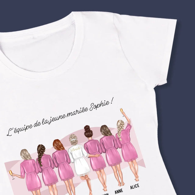 La Création Du Personnage: L'Équipe De La Jeune Mariée  - T-Shirt Pour Femmes