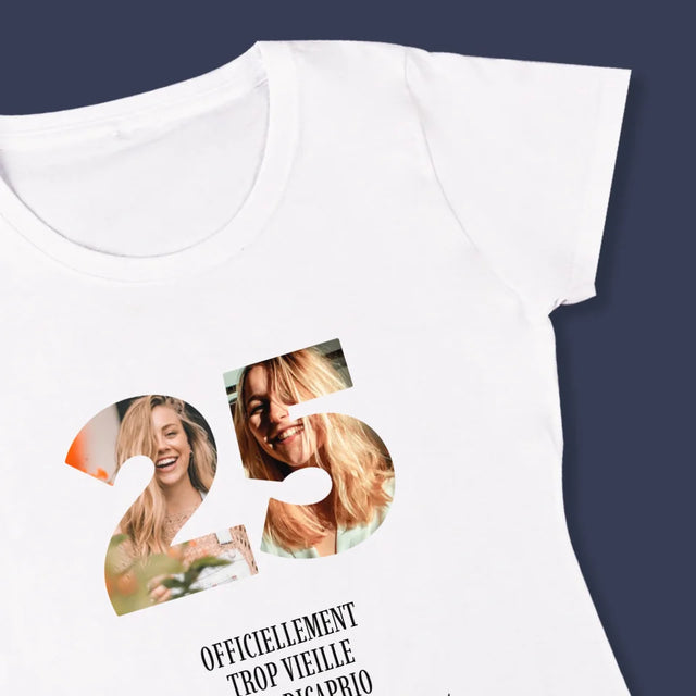 Collage Photo De Lettre: Trop Vieille Pour Dicaprio - T-Shirt Pour Femmes