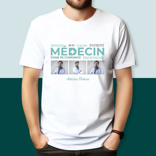 Le Collage Photo: Docteur Caractéristiques - T-Shirt Pour Hommes