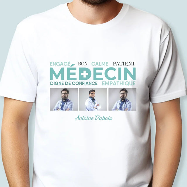 Le Collage Photo: Docteur Caractéristiques - T-Shirt Pour Hommes