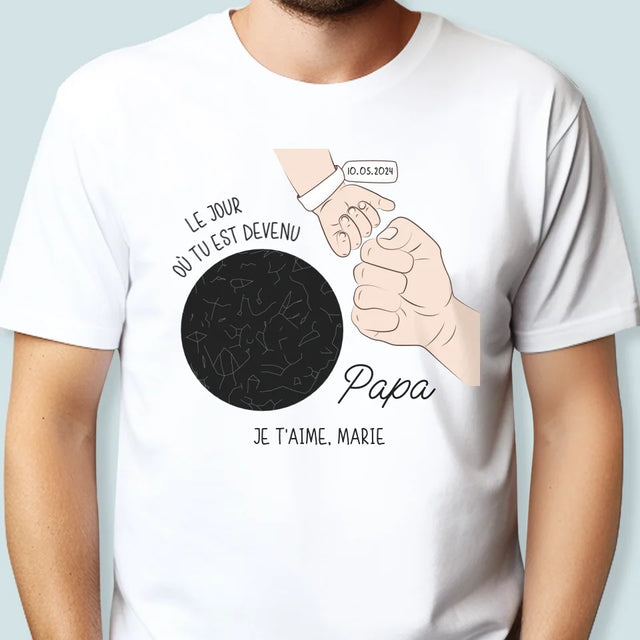 La Carte Des Étoiles: Le Jour Où Tu Est Devenu - T-Shirt Pour Hommes