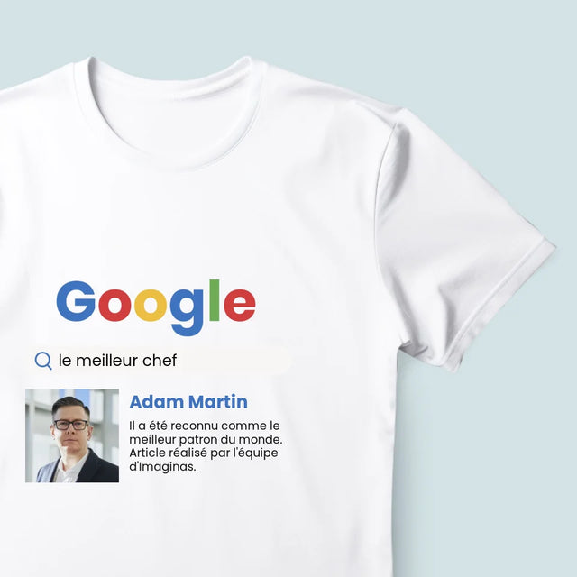 La Photo Et Un Texte: Meilleur Patron Résultat Google - T-Shirt Pour Hommes