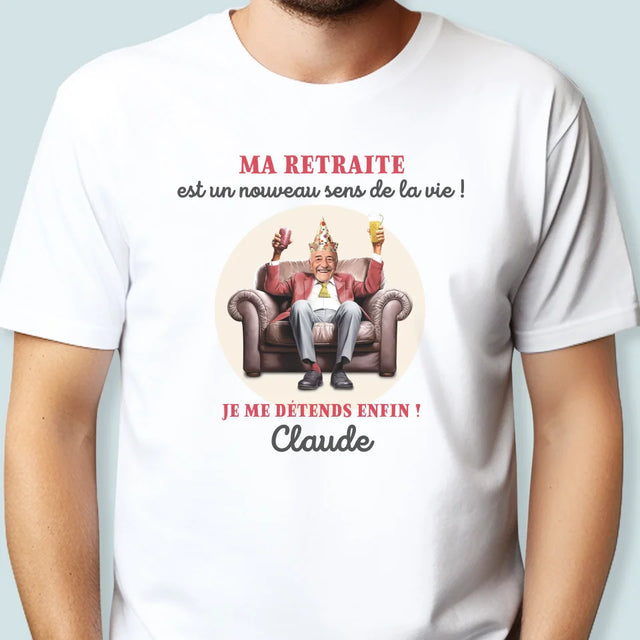 Ton Personnage: La Retraite Est Le Sens De La Vie - T-Shirt Pour Hommes