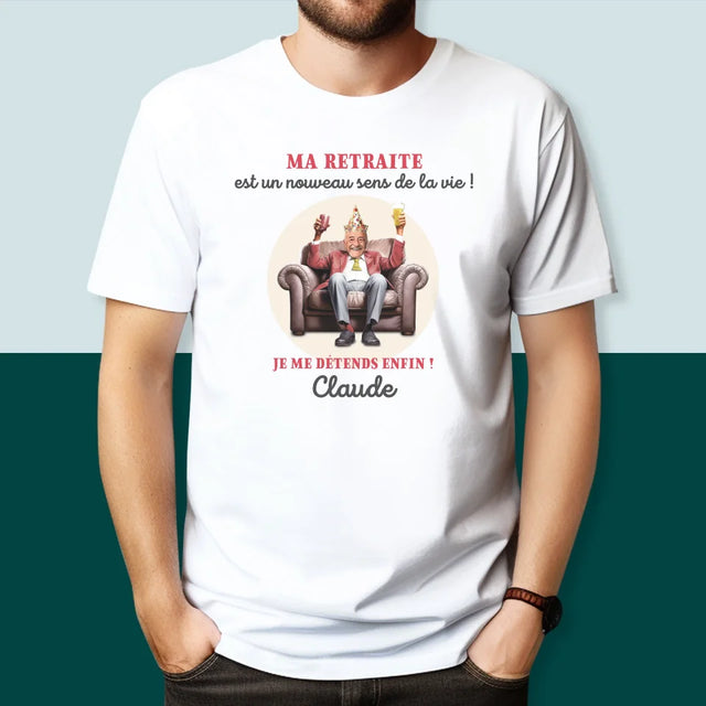 Ton Personnage: La Retraite Est Le Sens De La Vie - T-Shirt Pour Hommes