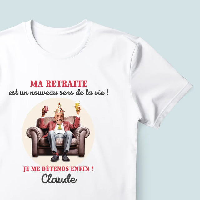 Ton Personnage: La Retraite Est Le Sens De La Vie - T-Shirt Pour Hommes