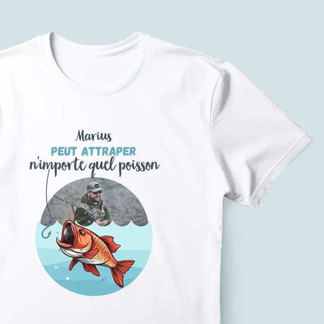 La Photo Et Un Texte: Il Peut Attraper... - T-Shirt Pour Hommes