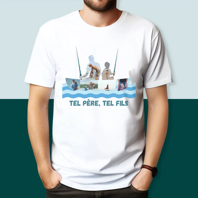 Forme Des Photos: Tel Père, Tel Fils - T-Shirt Pour Hommes