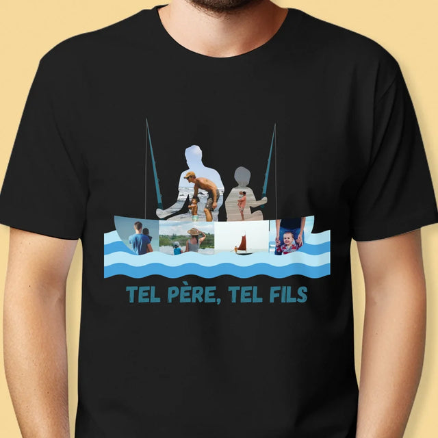 Forme Des Photos: Tel Père, Tel Fils - T-Shirt Pour Hommes