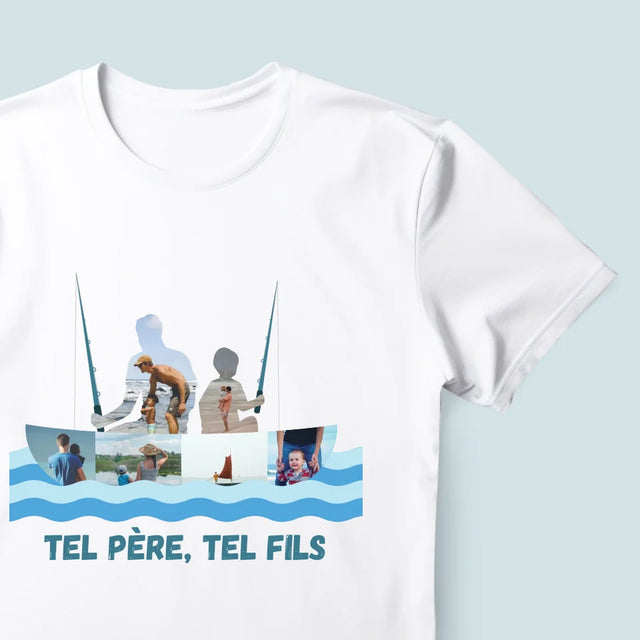 Forme Des Photos: Tel Père, Tel Fils - T-Shirt Pour Hommes