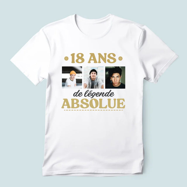 Le Collage Photo: 18 Ans De Légende Absolue - T-Shirt Pour Hommes