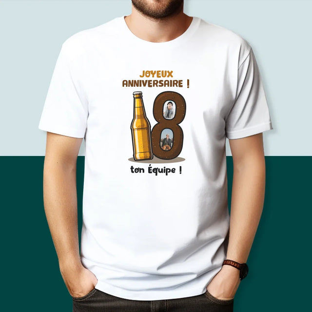 Le Collage Photo: 18 Bière - T-Shirt Pour Hommes