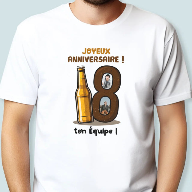 Le Collage Photo: 18 Bière - T-Shirt Pour Hommes