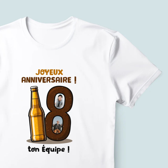 Le Collage Photo: 18 Bière - T-Shirt Pour Hommes