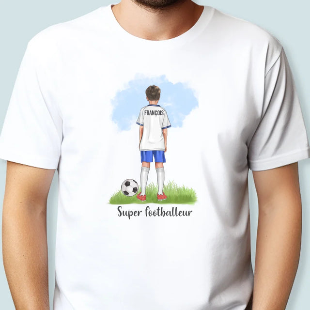 La Création Du Personnage: Super Footballeur - T-Shirt Pour Hommes