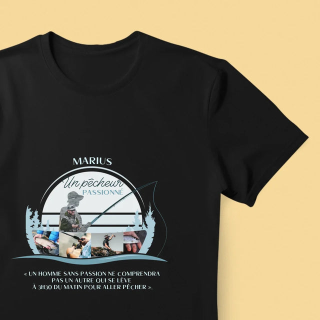 Forme Des Photos: Un Pêcheur Passionné - T-Shirt Pour Hommes