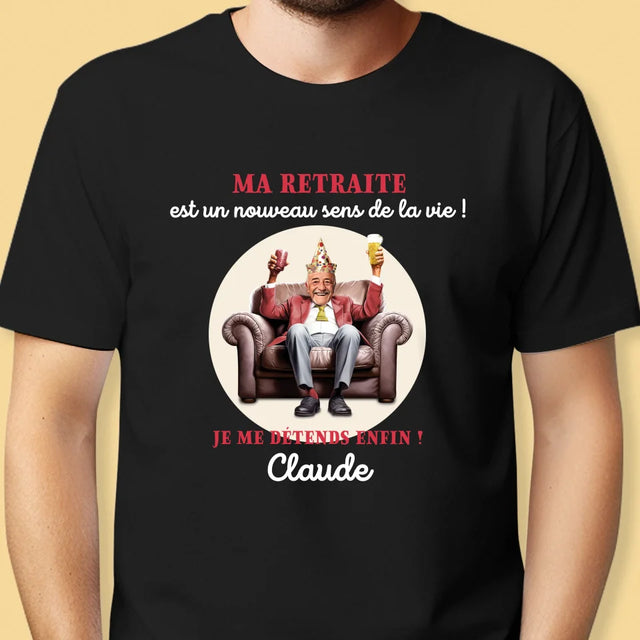 Ton Personnage: La Retraite Est Le Sens De La Vie - T-Shirt Pour Hommes