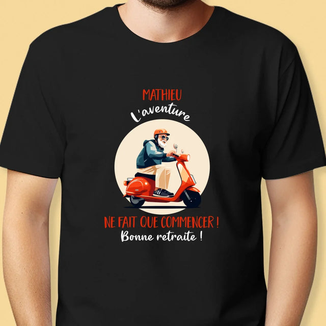 Le Prénom Et Un Texte: L'Aventure Ne Fait Que Commencer - T-Shirt Pour Hommes