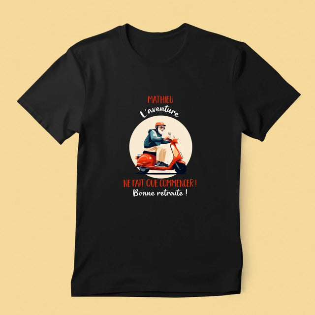 Le Prénom Et Un Texte: L'Aventure Ne Fait Que Commencer - T-Shirt Pour Hommes